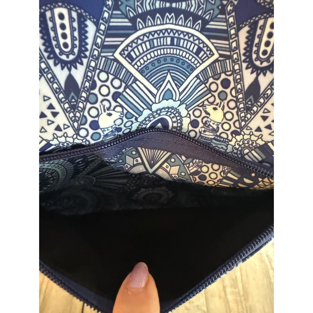 Sakroots Navy White Loyola Blue Wonderlust Geometric Backpack Boho Travel School